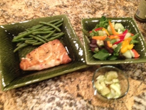 Wild Alaskan Salmon and plenty of vegetables ia a Paleo diet for dry eyes.